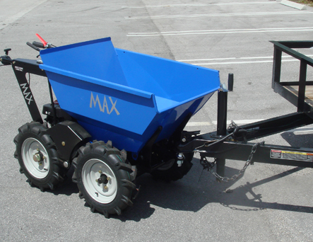 Muck Truck Max dumper with tow hitch accessory